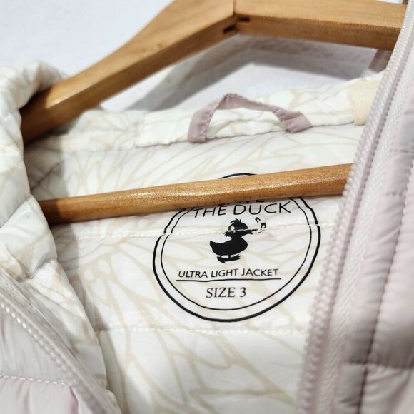 Save the Duck Off-White Hooded Puffer Jacket - Picture 4 of 6